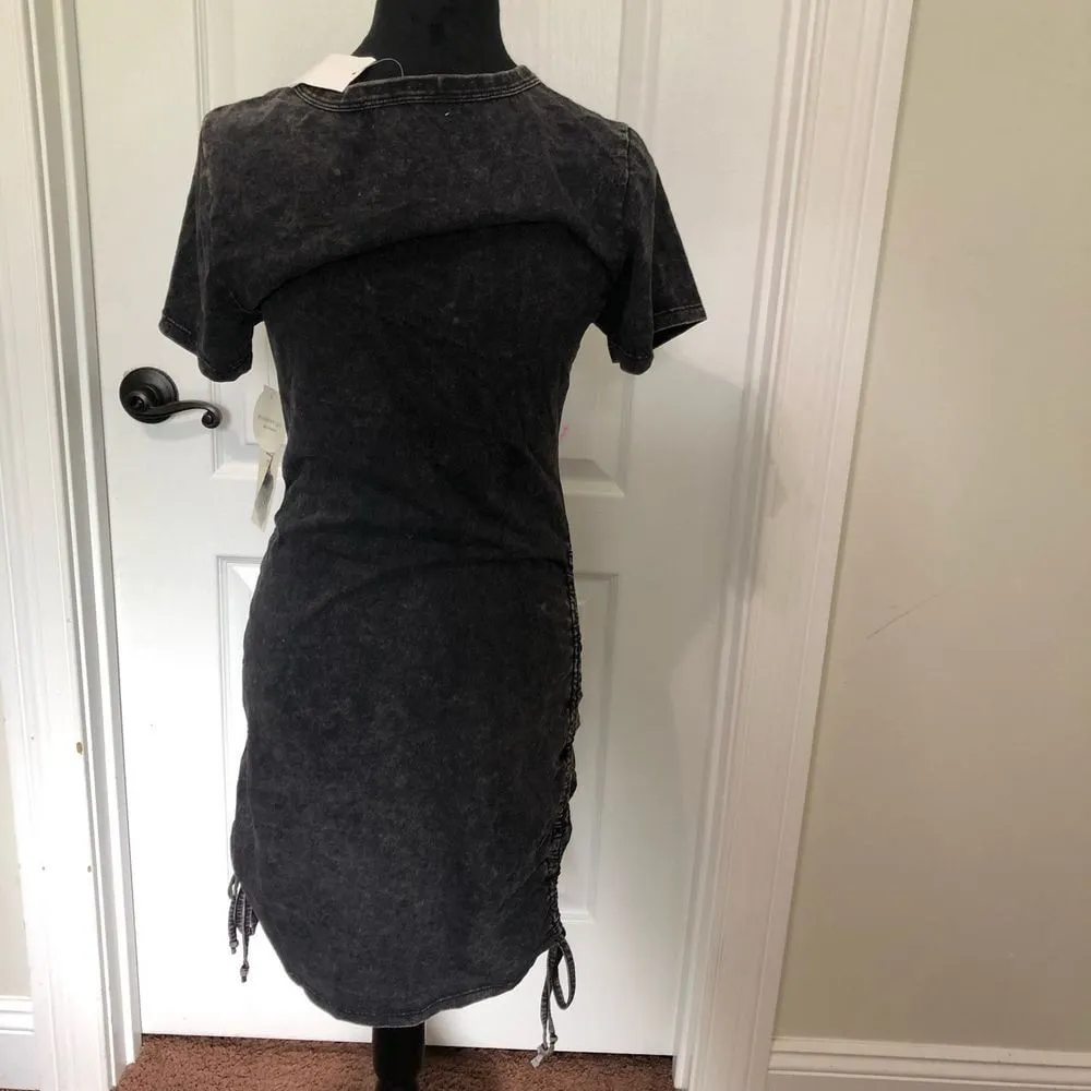 NWT Madden Girl Womens Juniors Cotton Side Tie Mini Dress Size Large Black‎ - Image 6