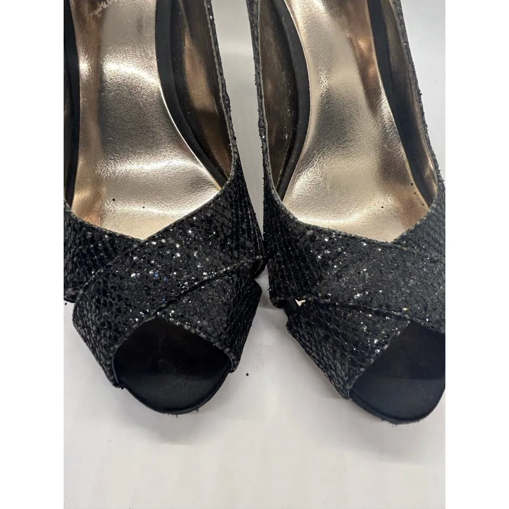 Alfani Black Sparkle Heels Women Size 9M Heels Party Prom Dance Stilleto - Image 2