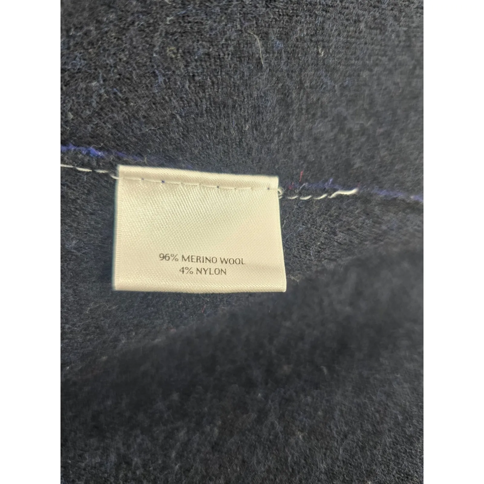 Eileen Fisher  WOMAN Blue Wool Blend Collarless Button Front Coat Size 1X - Image 4