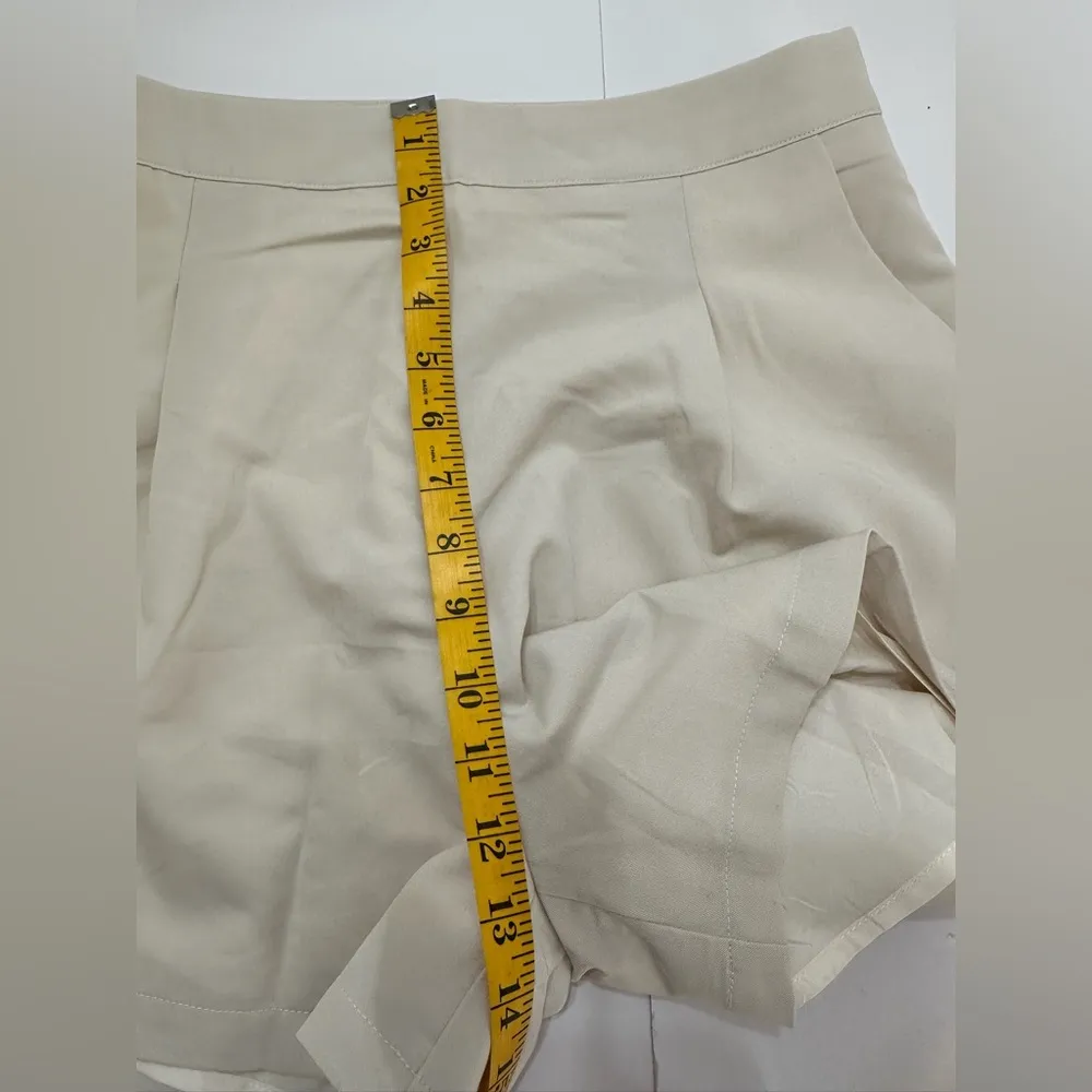 NWOT Cider Woven Mid Rise Solid Pocket Shorts Beige | TAGS CUT OUT SEE NOTES - Image 10
