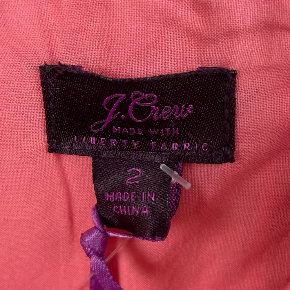 NEW J. Crew Ruffle-Hem Midi Dress in Liberty Josephine Floral Pink Womens Size 2 - Image 7