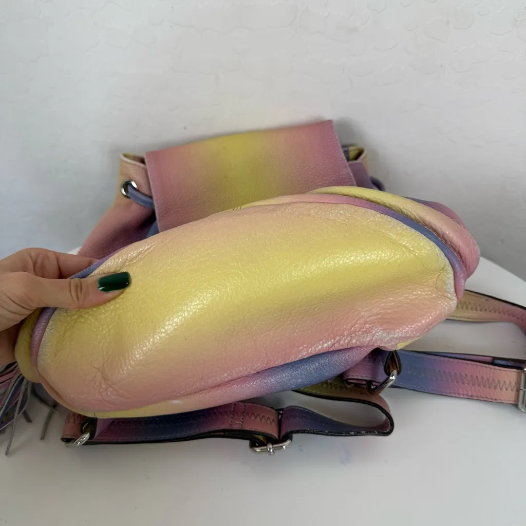 Aimee Kestenberg Venice Sunset Ombre Leather Backpack w/ Matching Wallet - Image 13