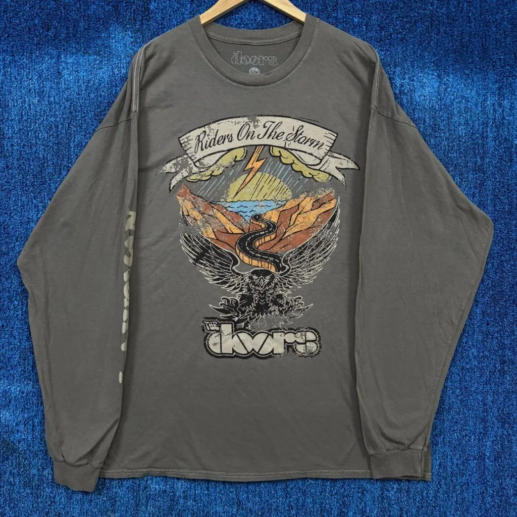The Doors “Riders on the Storm” Album Long Sleeve Graphic T-Shirt Size S/M - Image 4