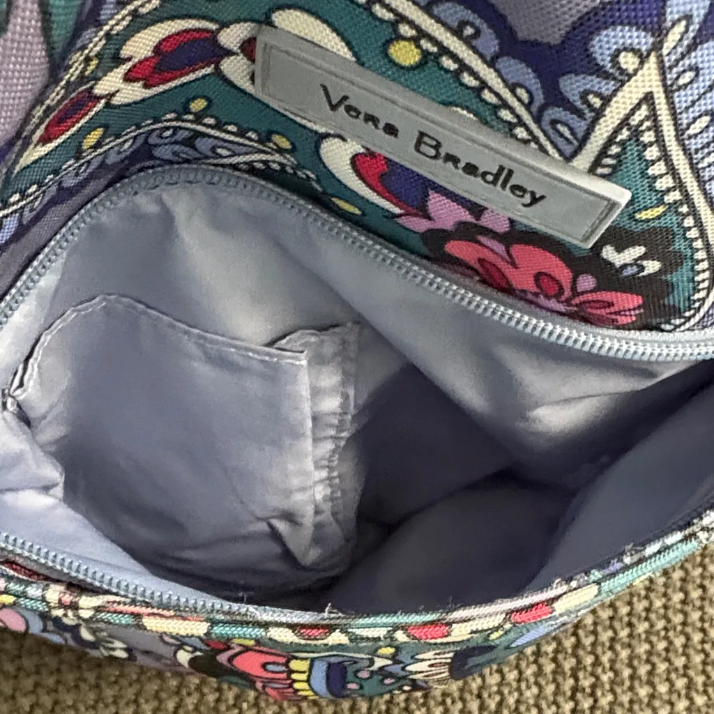 Vera Bradley Women's Lighten Up Backpack Blue Purple Pink Paisley Travel Large - Image 10