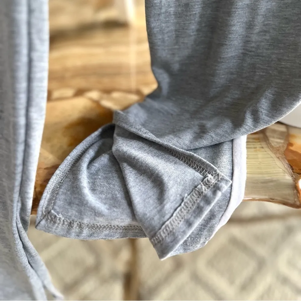 NWT Boohoo Jumpsuit Bodysuit Side Stripe Knit Grey Long Sleeve Mock Neck 14 Chic - Image 16