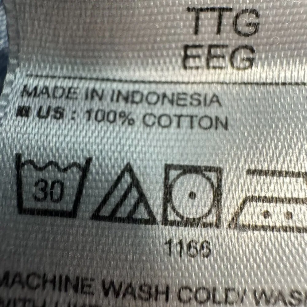 Old Navy Light Wash Denim Look Long Sleeve Button Down K41 - Image 3