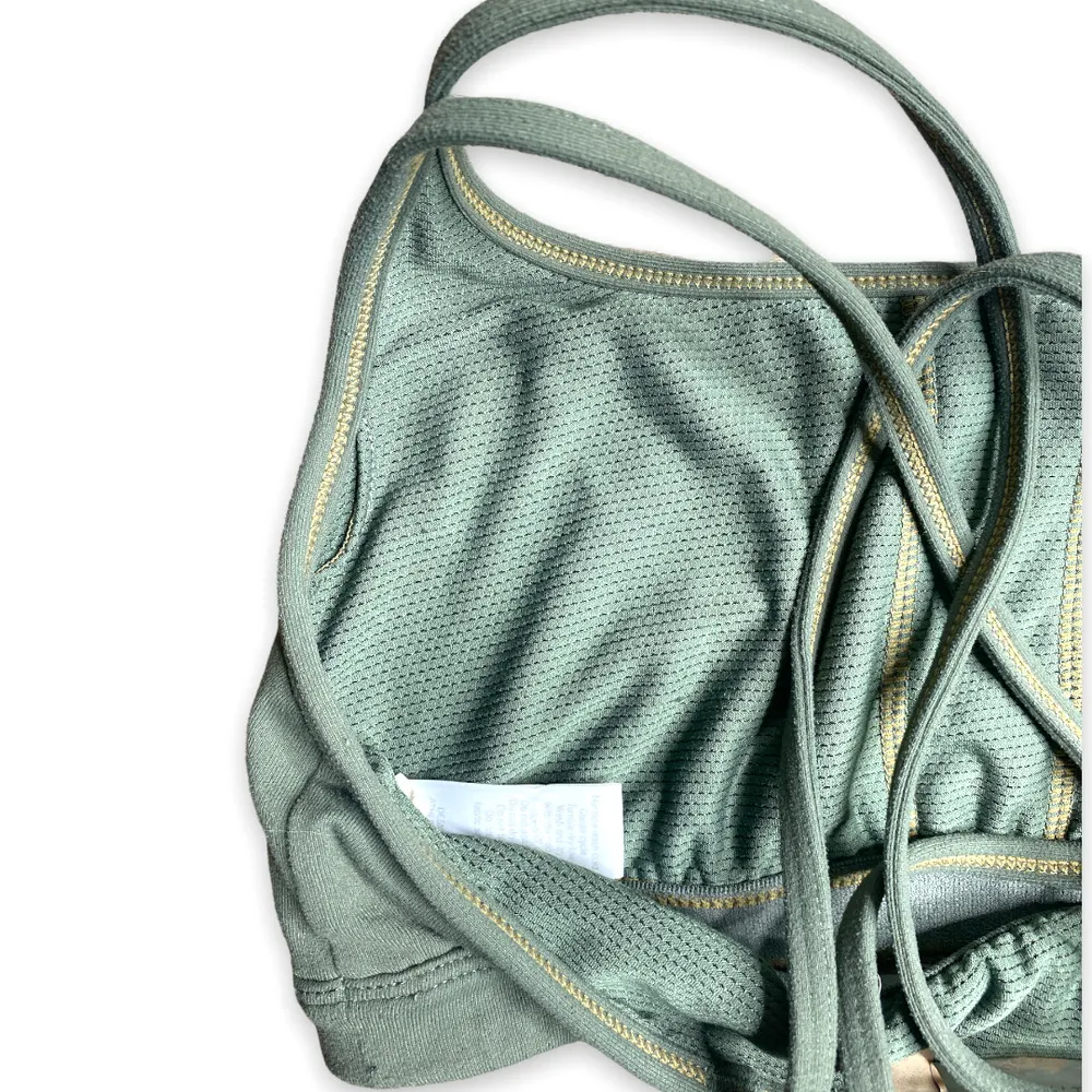 Athleta Full Focus Olive Army Green Sports Bra XS - Extra Small - Image 3
