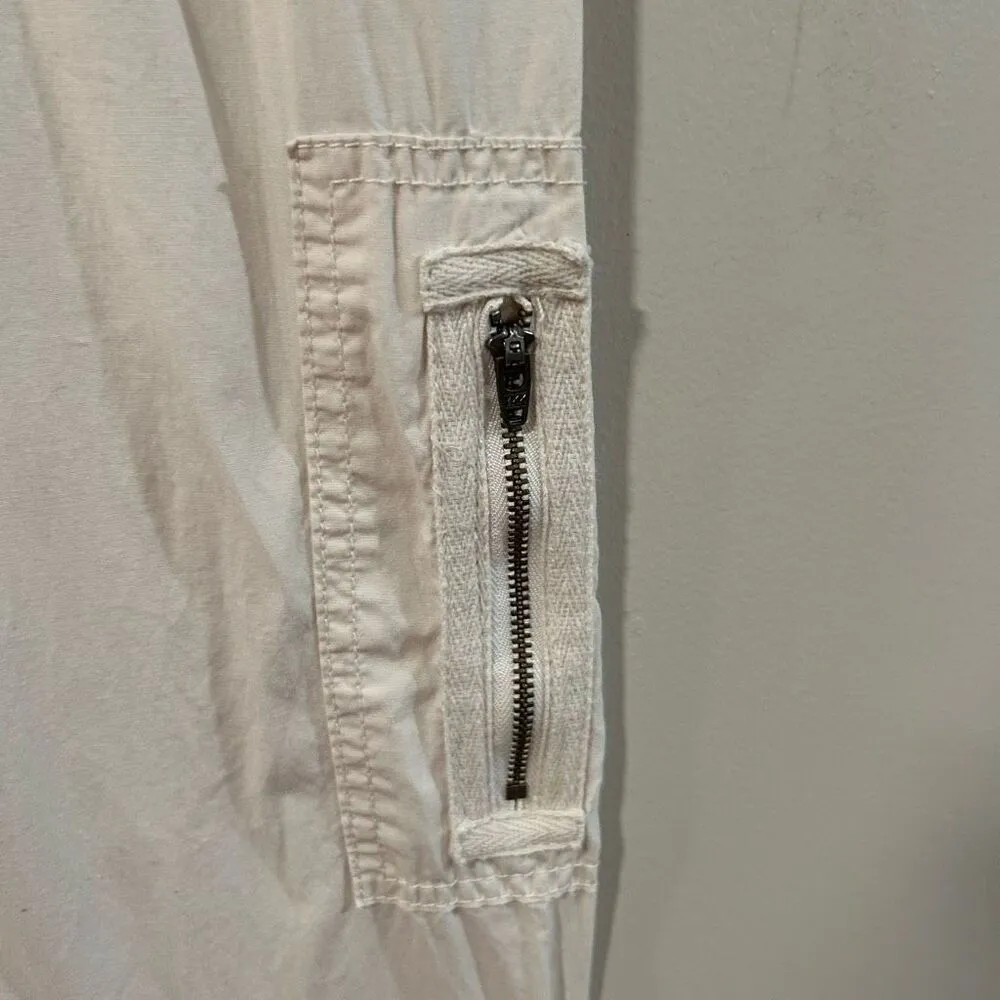 Chico’s White Cargo Style Roll-Up Pants Size 1 Travel Outdoor - Image 4