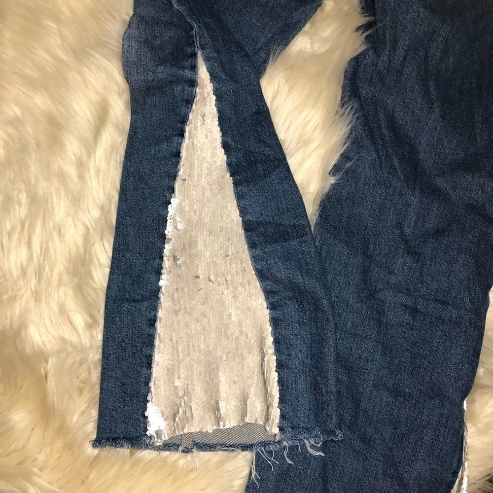 Anthropologie Pilcro & The Letterpress Denim Sequin jean sz 26 - Image 8