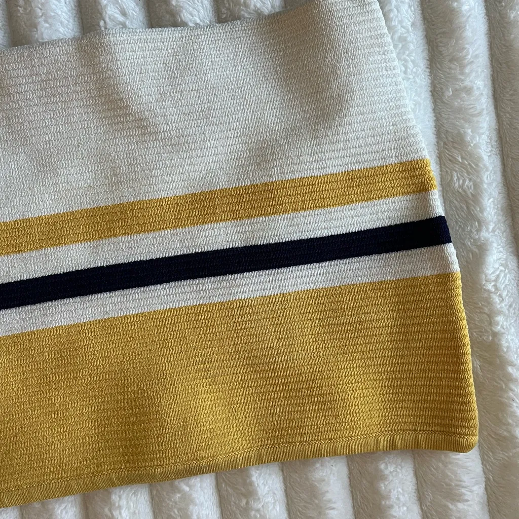 Kendall and Kylie Yellow and White Striped Tube Top - Image 3