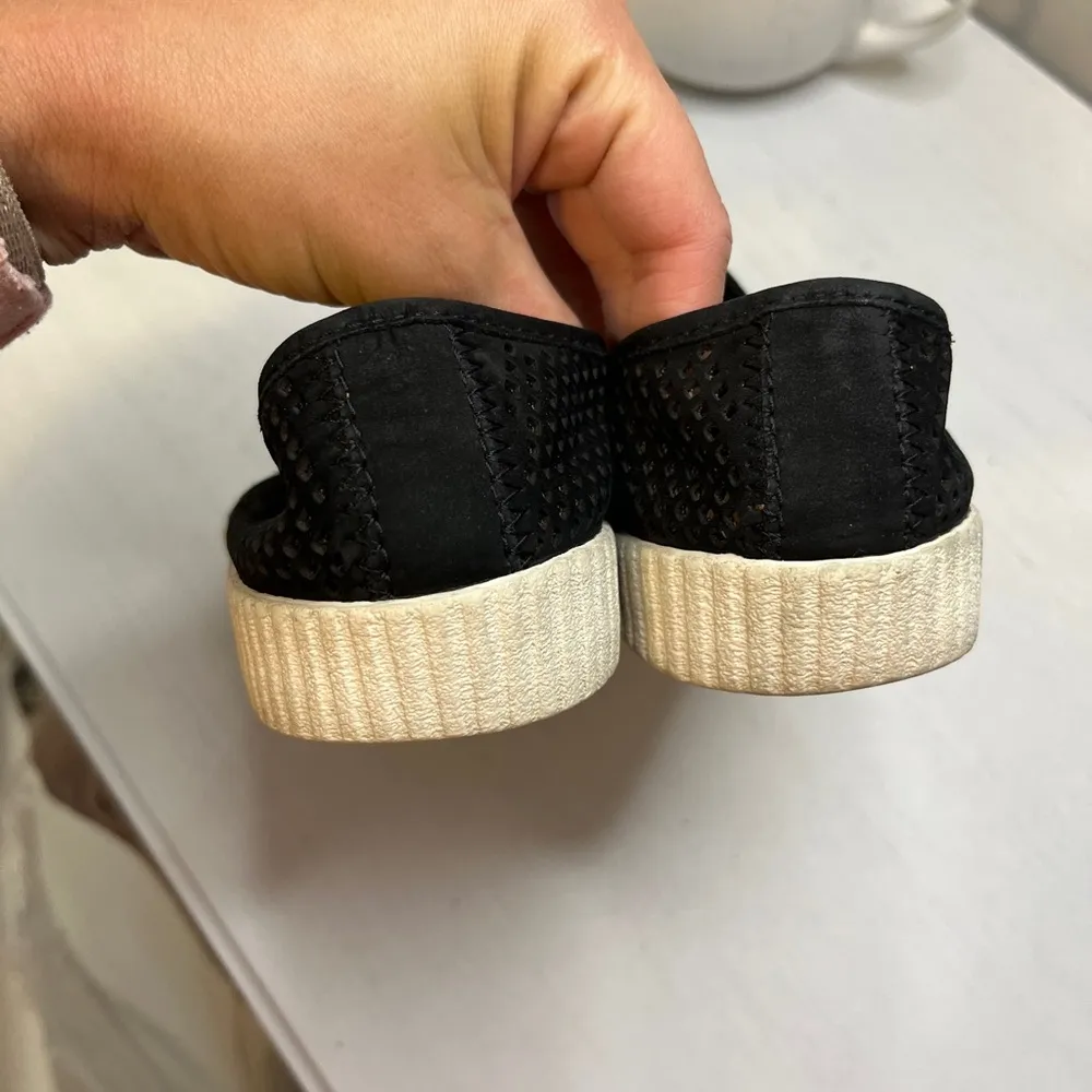 Frye Womens Camille Laser Cut Perforated Black Leather‎ Slip On Sz 6.5 - Image 7