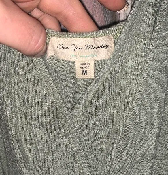 Sage Green Romper Size M - Image 3