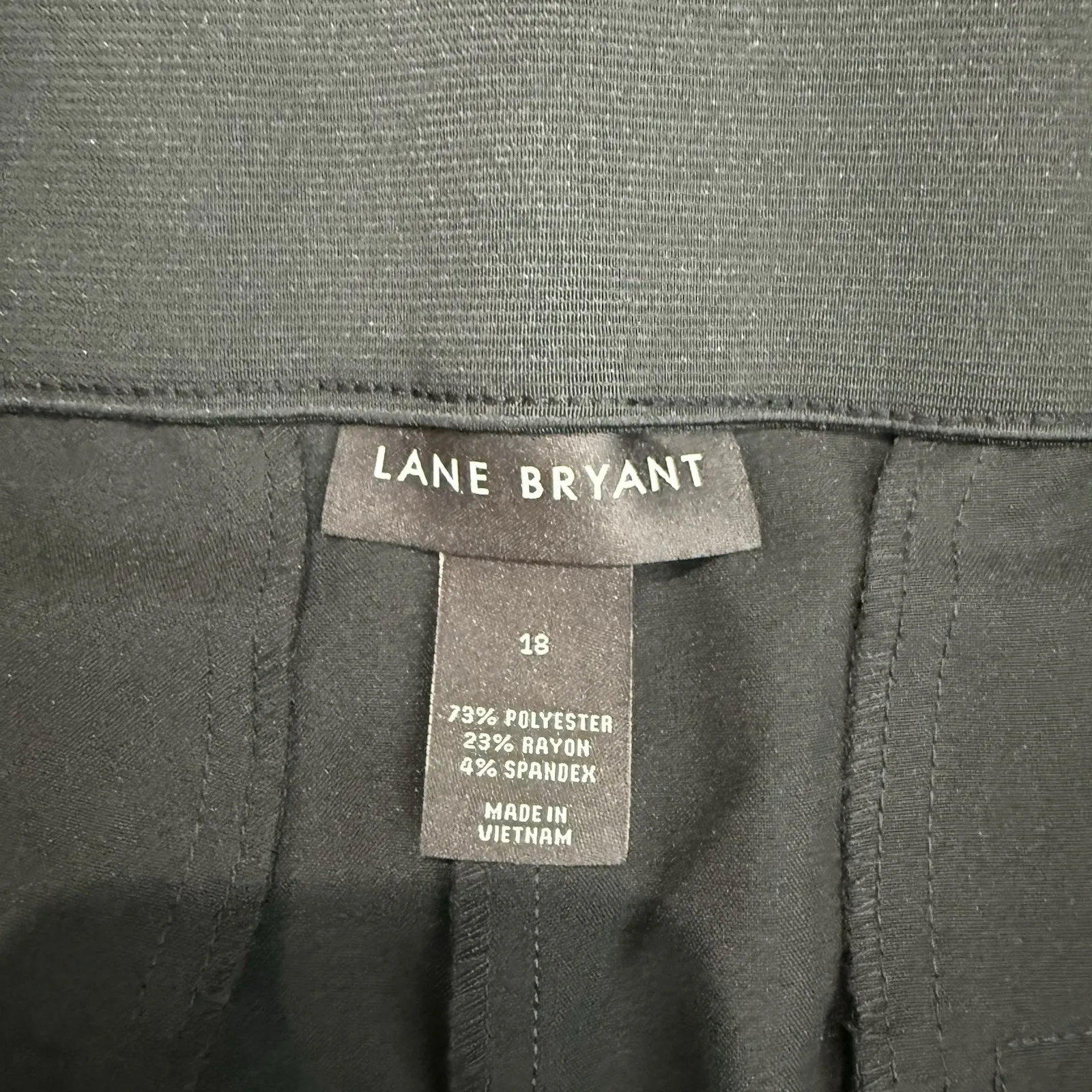 Lane Bryant Black Dress Pants Wide Leg Stretchy Waist‎ Size 18 Workwear - Image 6