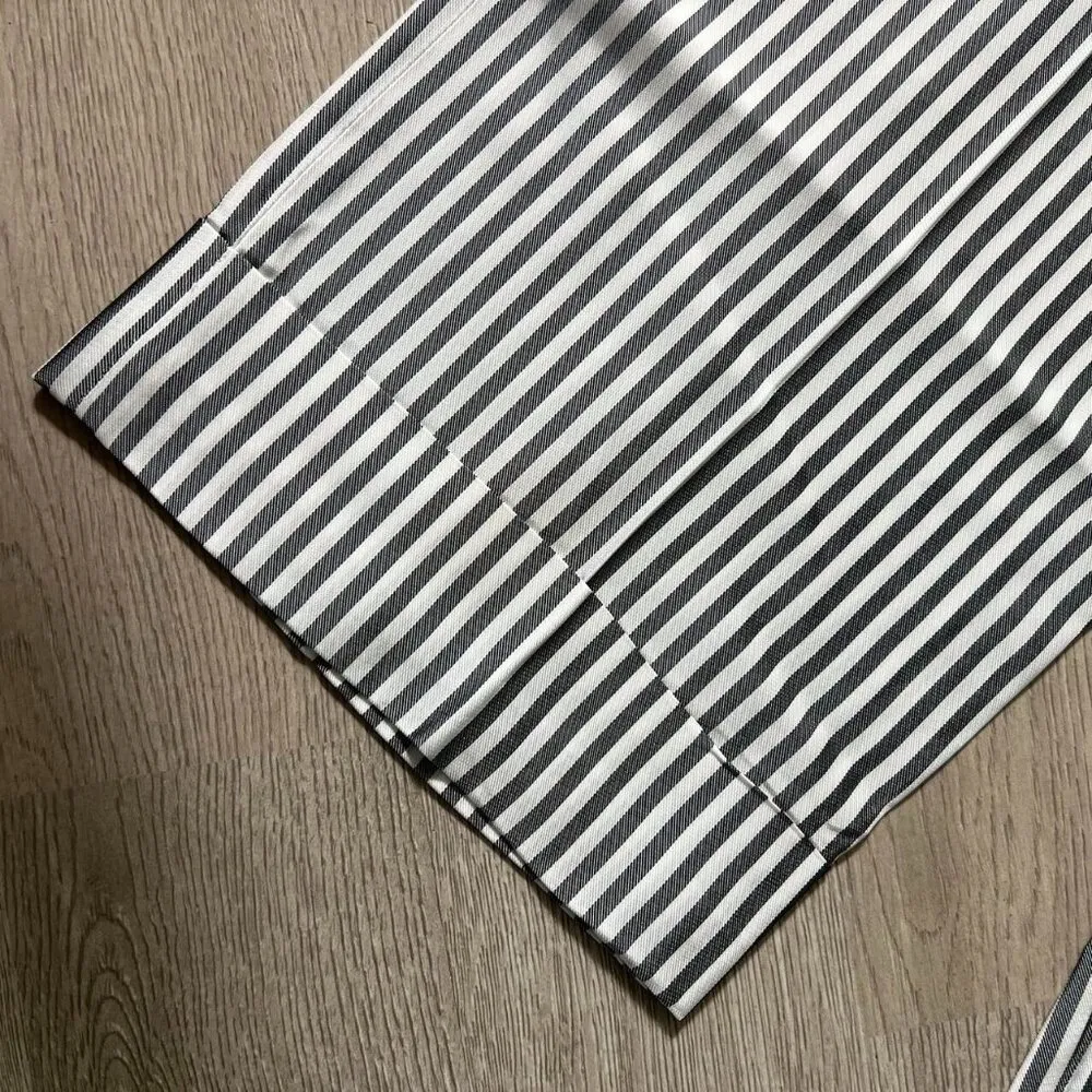 NWOT Pants Womens Black White Striped Wide Leg Straight - Image 5