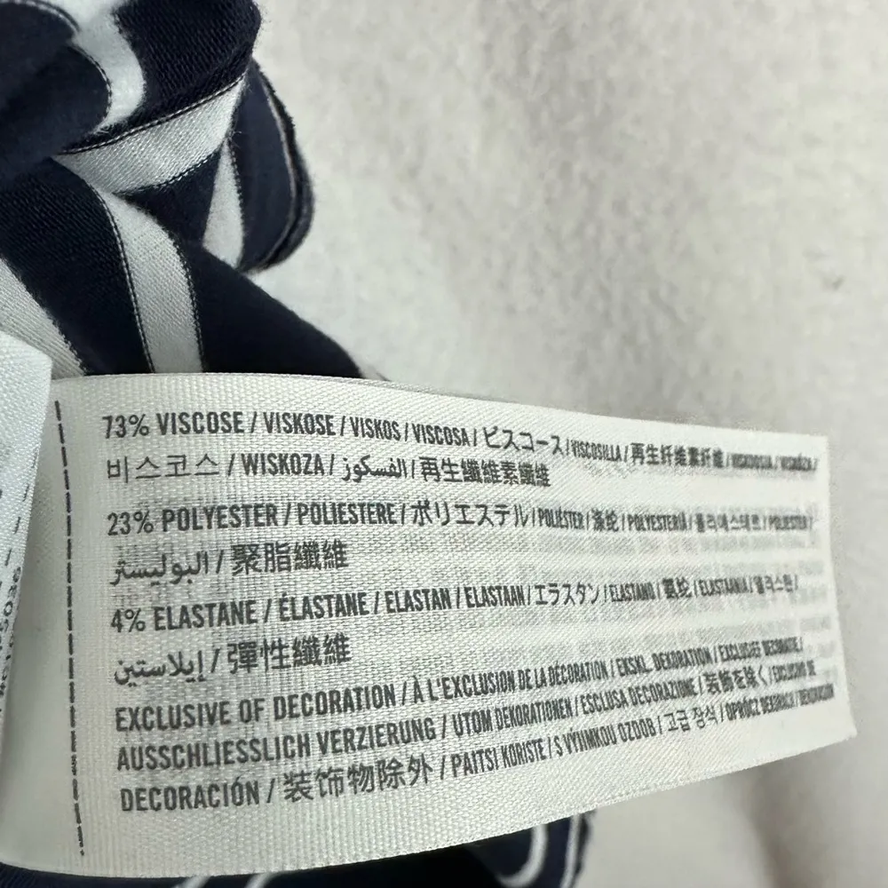 Abercrombie & Fitch Sleeveless Striped Dress Summer Womens Small Blue - Image 6