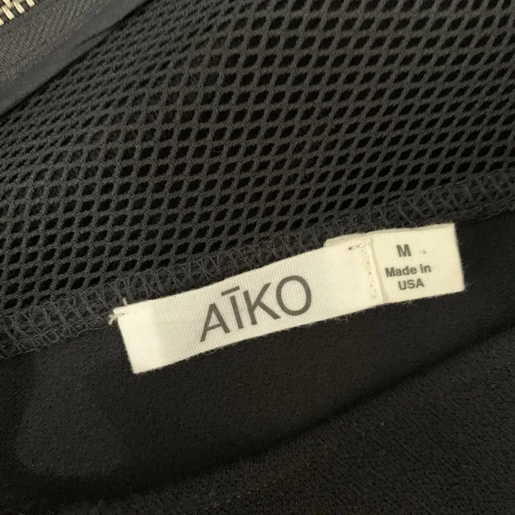 Aiko Mesh Dress Medium Black Sleeveless Back‎ Zip Sexy Party Clubwear - Image 6