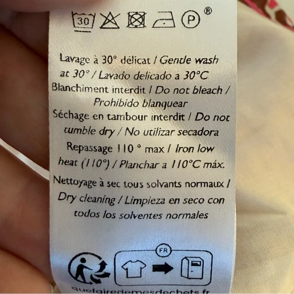 Sezane Malia Skirt Loma Print Sz 38 US 6 Linen Blend Floral Mini Luxury Designer - Image 9