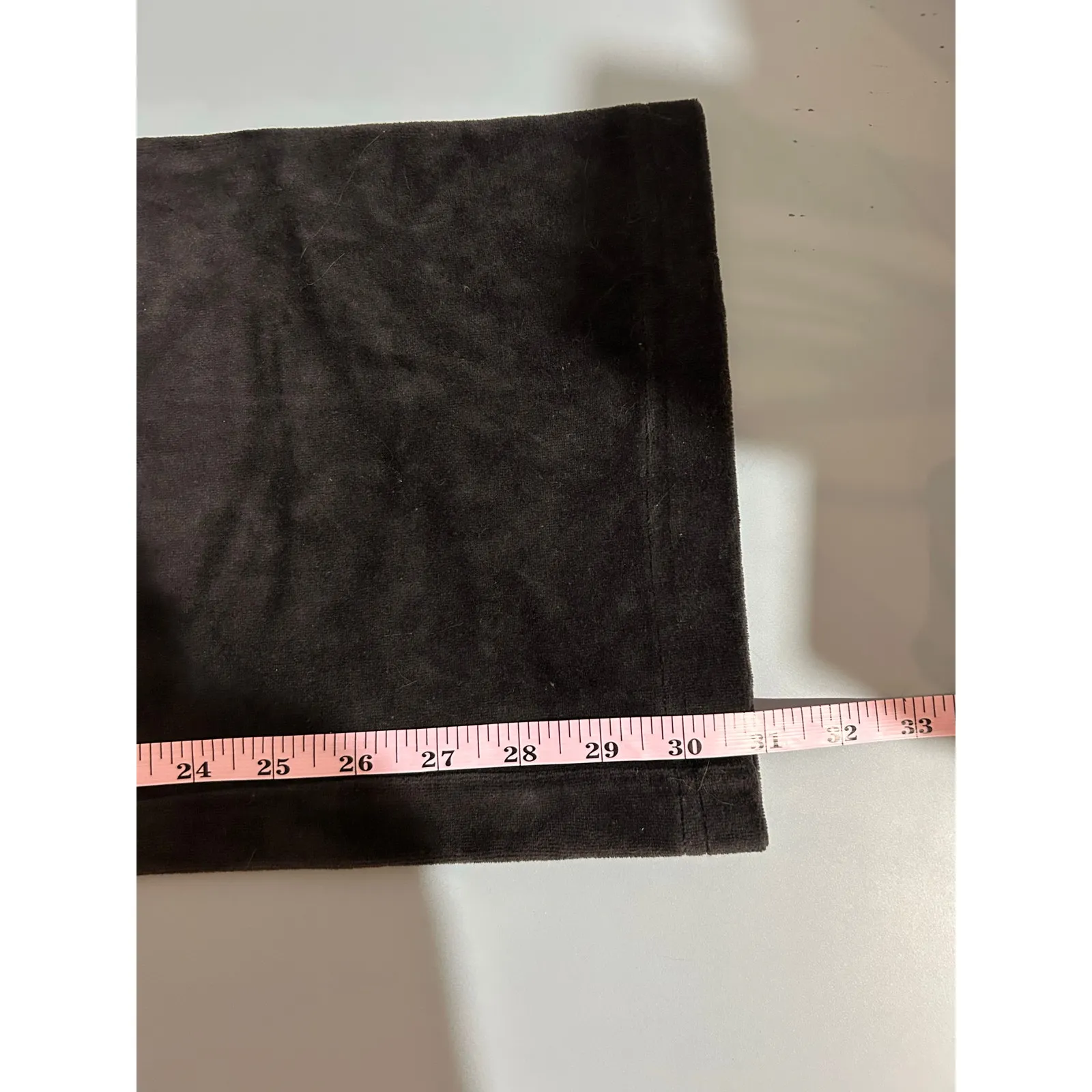 Y2k Velours lounge pants black womens L wide leg elastic waist - Image 6