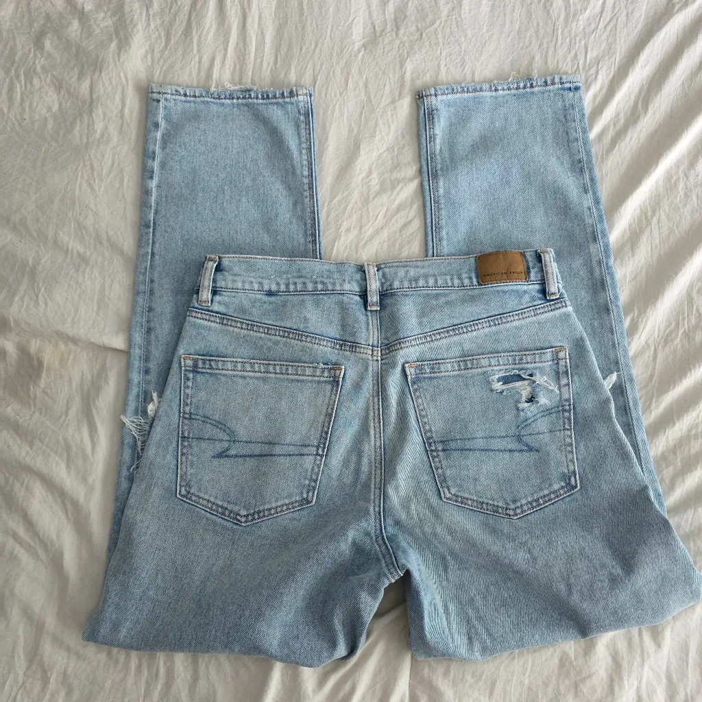 AE NWOT Super High Rise Ankle Straight 8 Long - Image 4