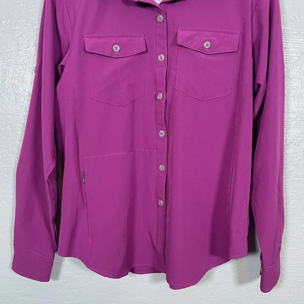 Little Donkey Andy Women S Purple Stretch Quick Dry UPF50+ Long Sleeve Shirt - Image 2