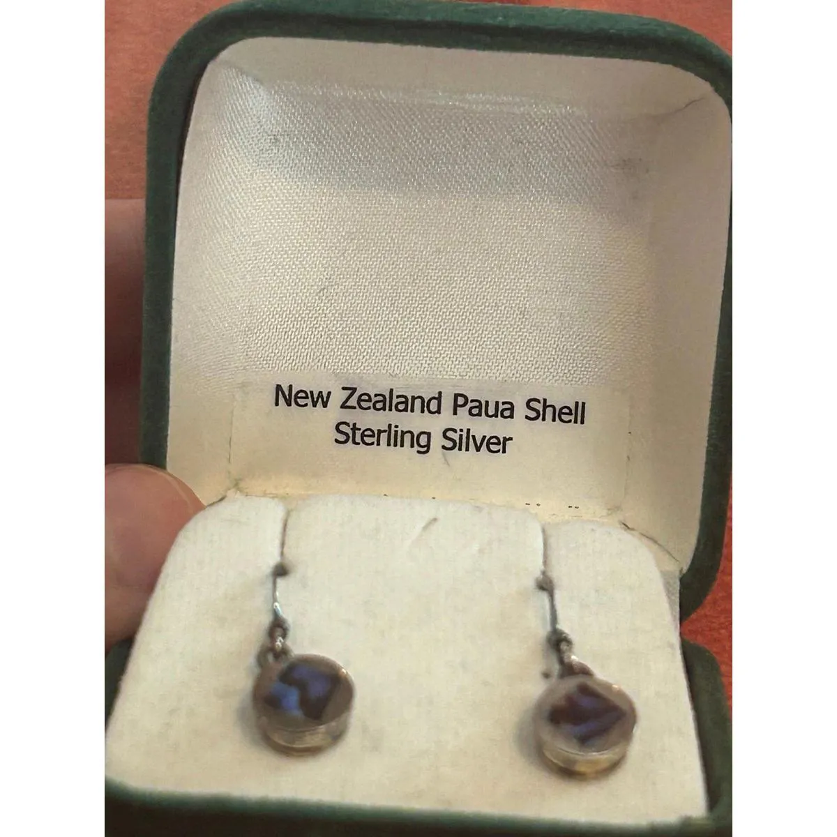 New Zealand paua shell sterling silver 925 earrings - Image 5