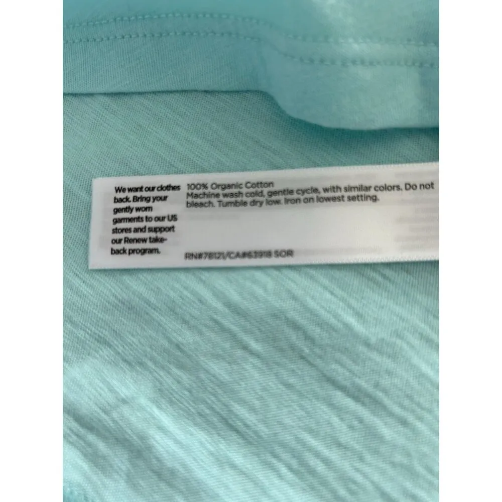 Eileen Fisher Organic Cotton Slubby Jersey Tank Top Crew Neck Ice Mint Sz XS $68 - Image 4