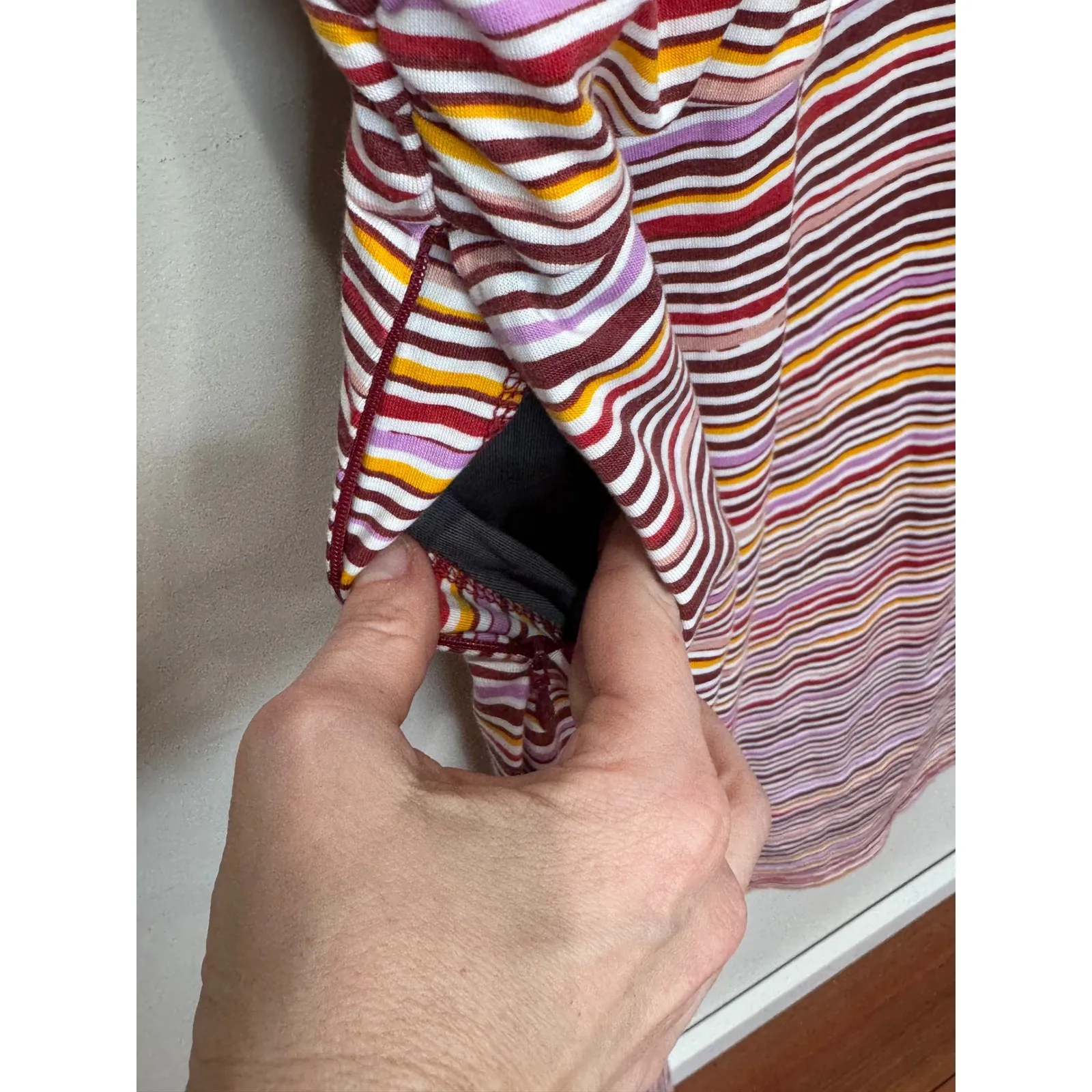 Title Nine Frances Dress Red Striped Sz S Athleisure Moisture wicking - Image 6