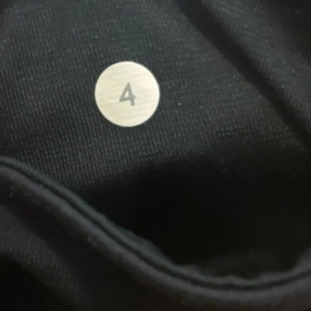 Lululemon Leggings Womens 4 Black Purple Stretch 34" Yoga Gym Workout Pants - Image 4