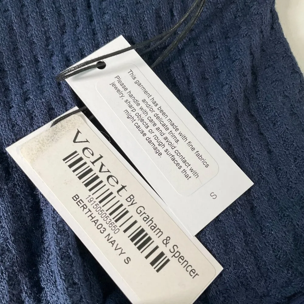 Velvet By Graham & Spencer Navy Open Cardigan - Image 3