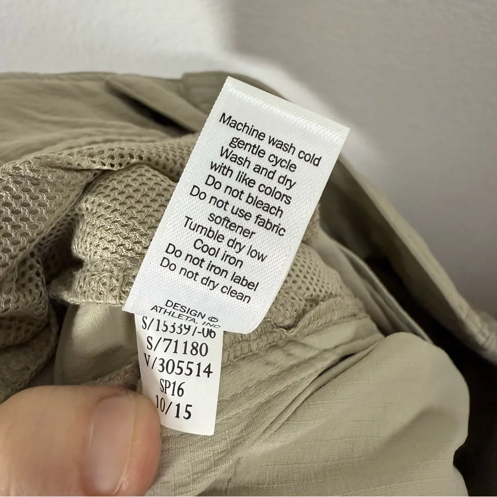 Athleta Women’s Trekkie North Cargo Hiking Utility Pants in Beige Size 10P - Image 11