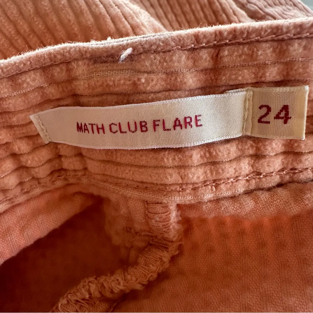 Levi’s Anthropologie Math Club Flare Corduroy Pants Salmon Women’s 24 Retro - Image 9