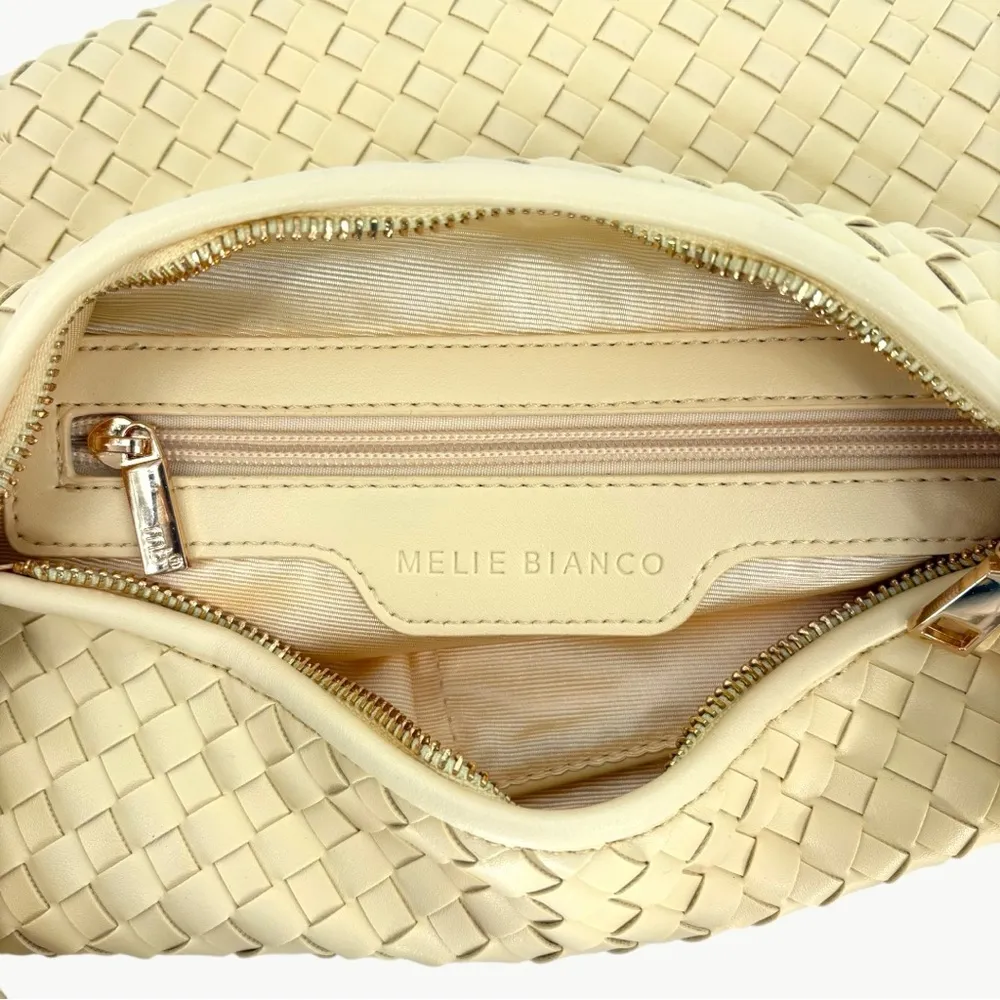 NWT Anthropologie Melie Bianco Brigitte Large Woven Shoulder Bag | OS | Lemonade - Image 3