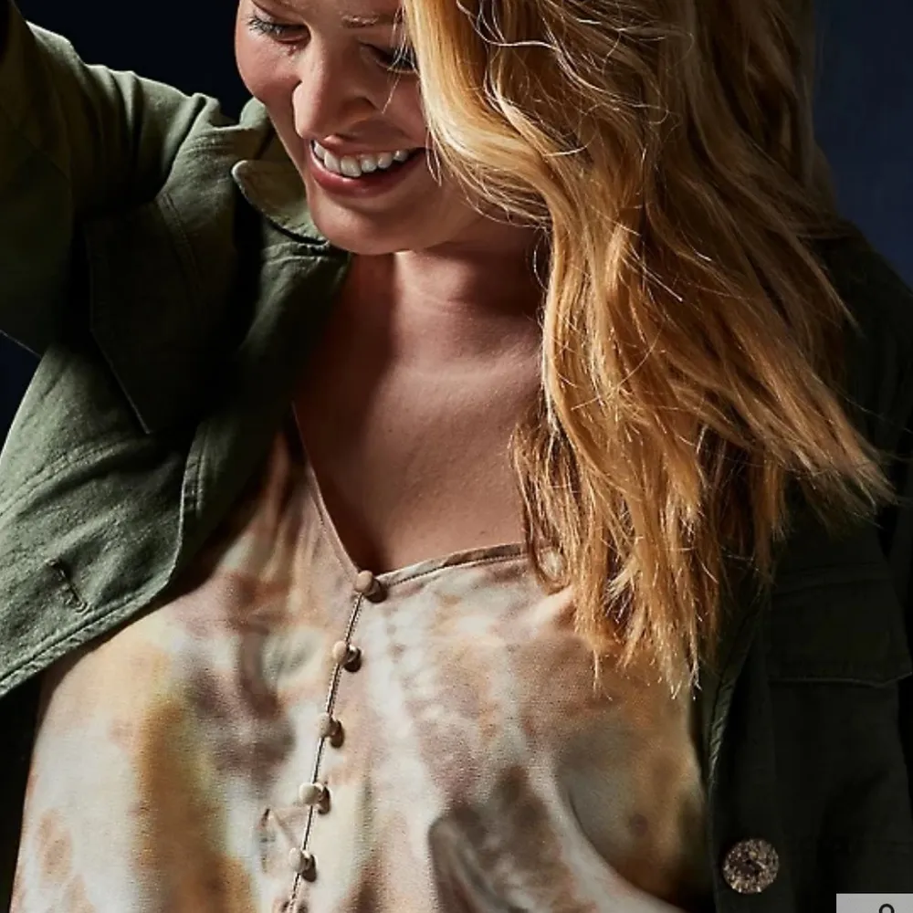 Torrid SATIN BUTTON-FRONT
CAMI, Tie Dye, New With Tags - Image 3