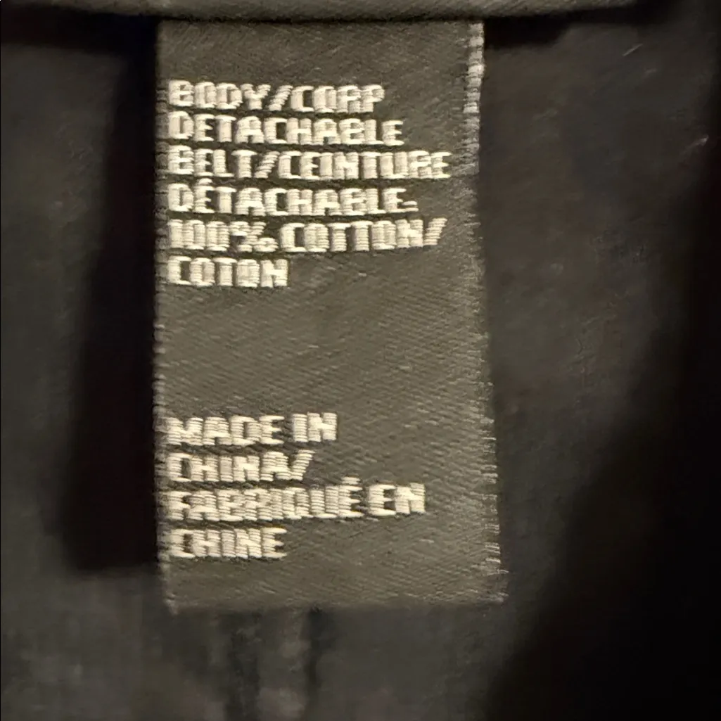 DKNY Black Corduroy Belted Shirt Button Down Dress Size 2 Short Sleeve - Image 7