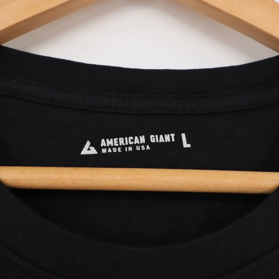 American Giant Womens Black Crew Neck Short Sleeve T Shirt Made in USA Size L Size L - Image 3