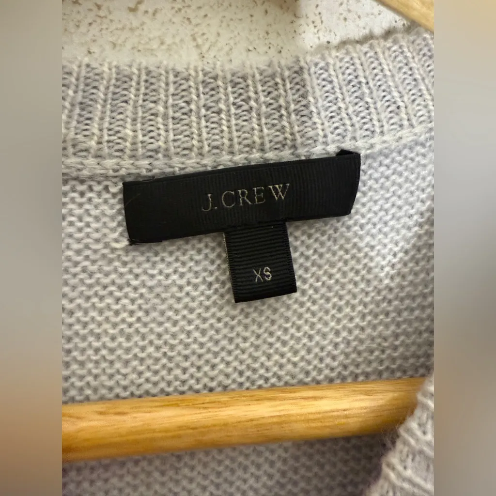 J. Crew Size XS Womens Light Blue‎ Fair Isle Nordic Sweater Pullover Wool Mohair - Image 3