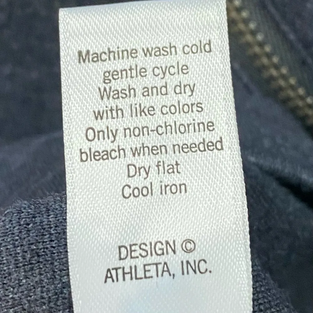 ATHLETA Celebration Dress Heather Gray-Blue Ponte Knit V Neck Dress Size MT - Image 9