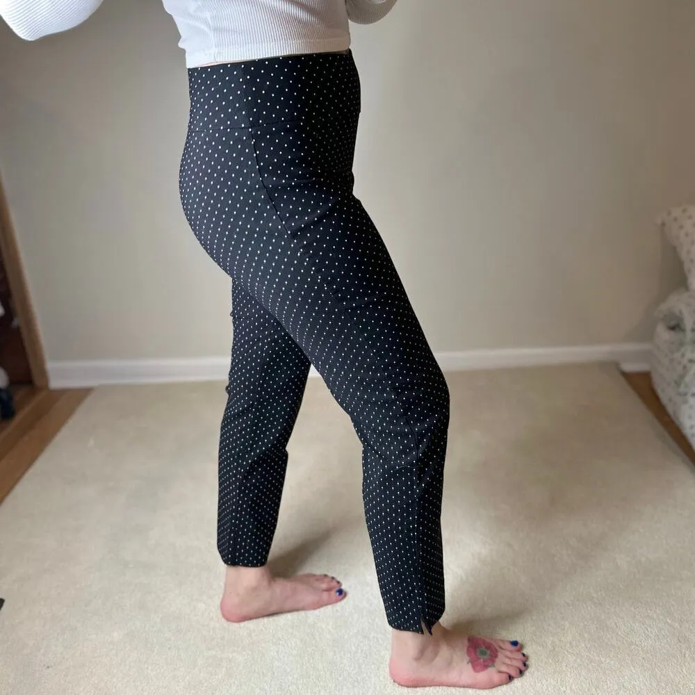 Zac + Rachel: Swiss Dot Black Slacks Size 6 - Image 2
