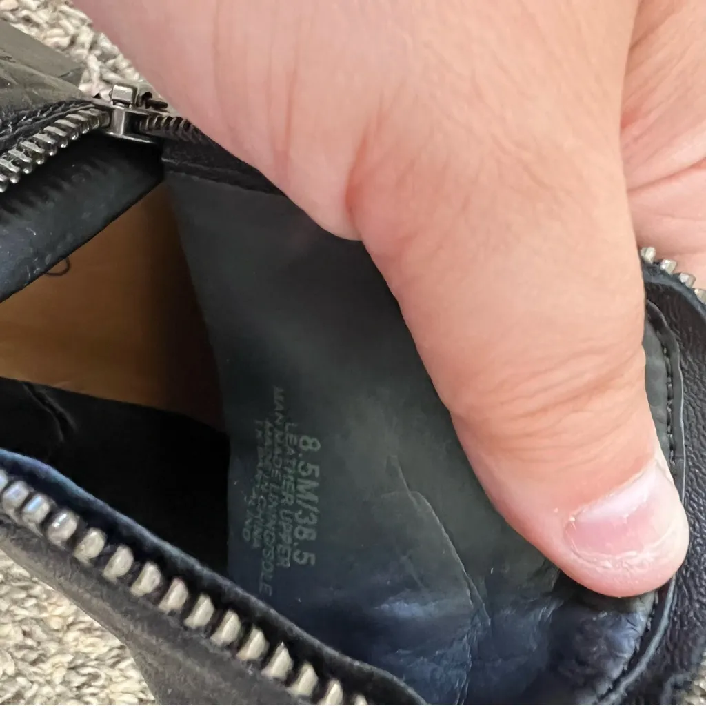 Lucky‎ Brand Women’s Black Textured Basel Leather Zip Booties Boots Size 8.5 - Image 15