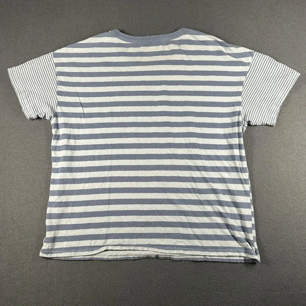 American Eagle Shirt Womens Small Blue Striped Short Sleeve Pullover T-shirt Tee - Image 10