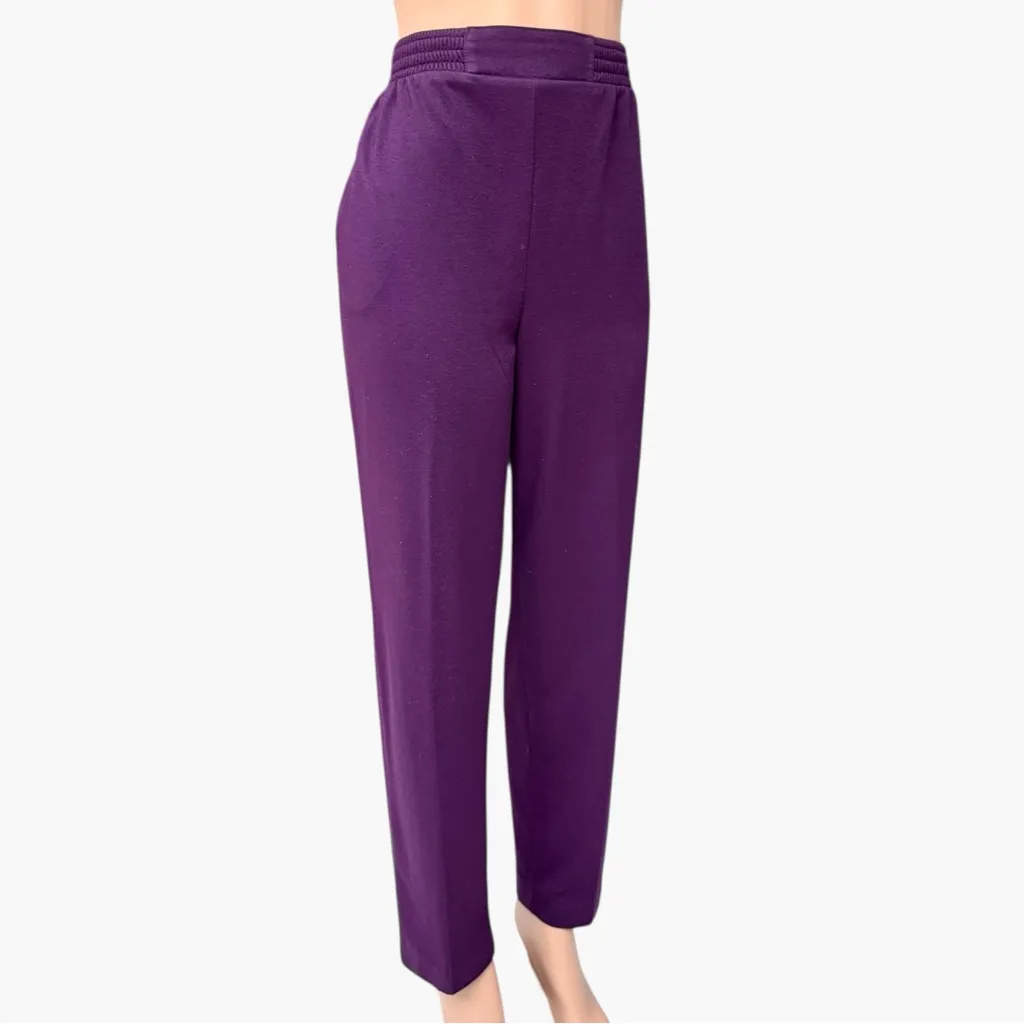 Vintage Joyce Sportswear Purple Knit Lounge Set Cardigan & Pants L - Image 6