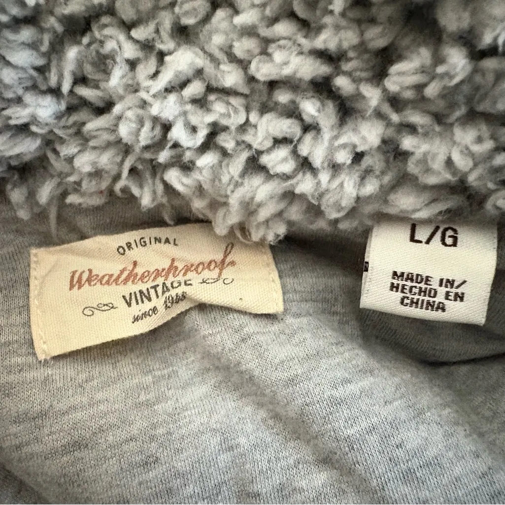 Weatherproof Vintage Women's 1/4 Zip Faux Fur Fleece Jacket Small Dolphine Gray - Image 7