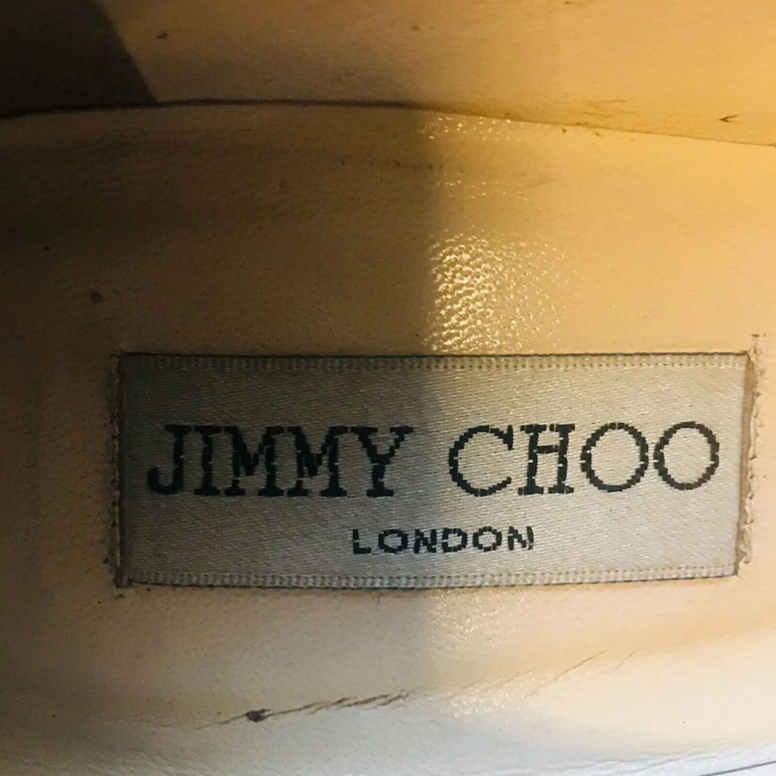 JIMMY CHOO Y2K Black Leather Bow Butterfly Cutouts Heels Pumps Shoes 37.5/7 - Image 6