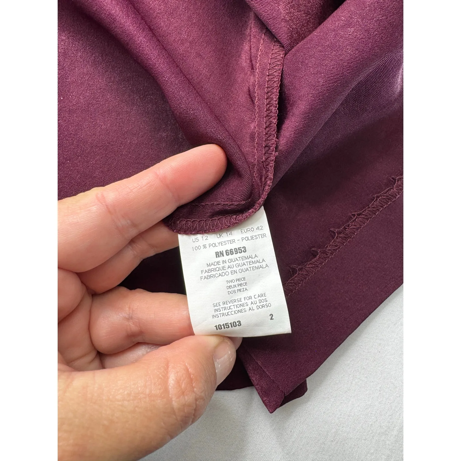 Vintage Leslie Fay Plum Jewel Tone 3 Piece Skirt Set Size 12 Petite Secretary - Image 7