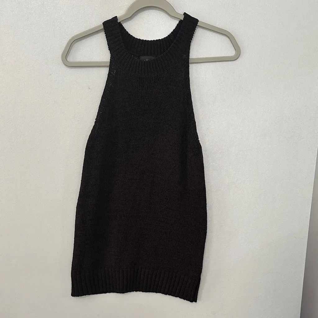 Worthington  Black Knit Halter Sweater Tank - Image 2