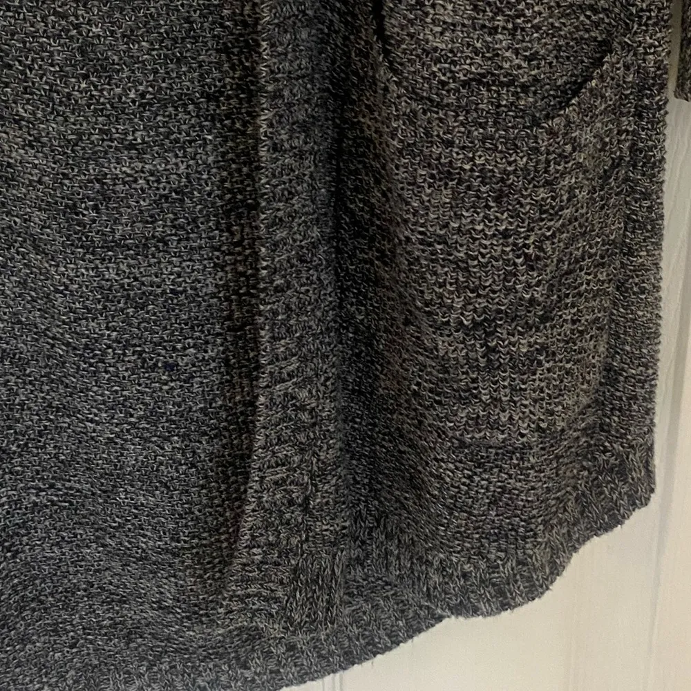 St. John’s Bay Long Length Open Front Cardigan with Pockets in Charcoal Grey - Image 3