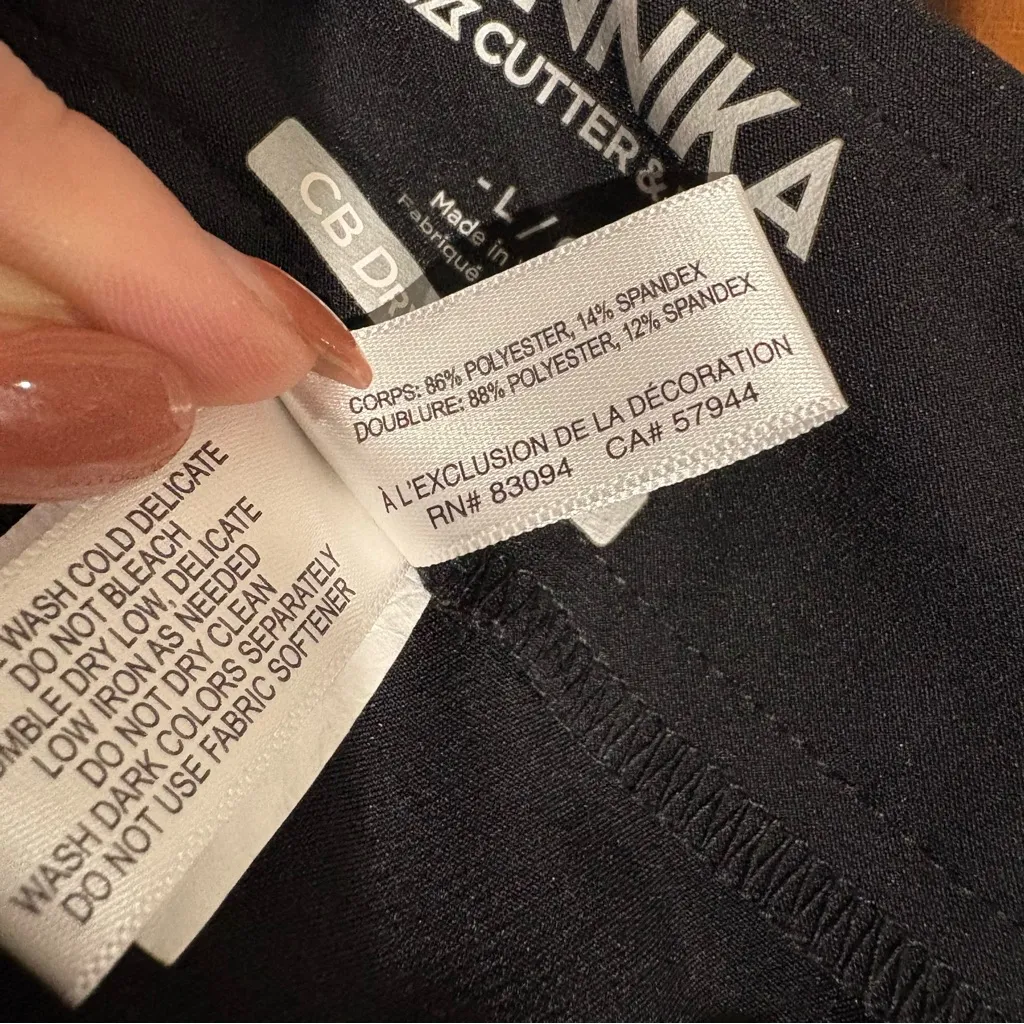 Annika by Cutter & Buck Black DryTec 50 UPF Active Outdoor Pants Size L Size L - Image 5