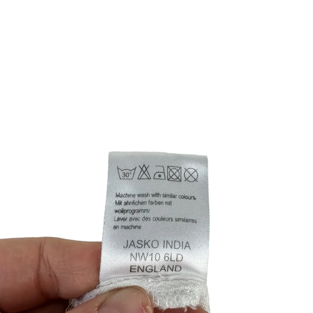 NWT Akasa Sz 6 Women's White Crochet Lace Vneck Hook‎ Eye Front Cover Up Boho - Image 5