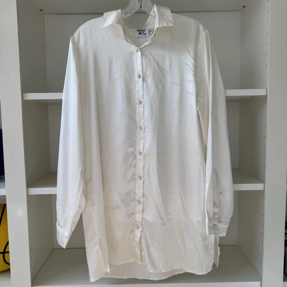 PRINCESS POLLY 90210 Satin Shirt Mini Dress - Image 6