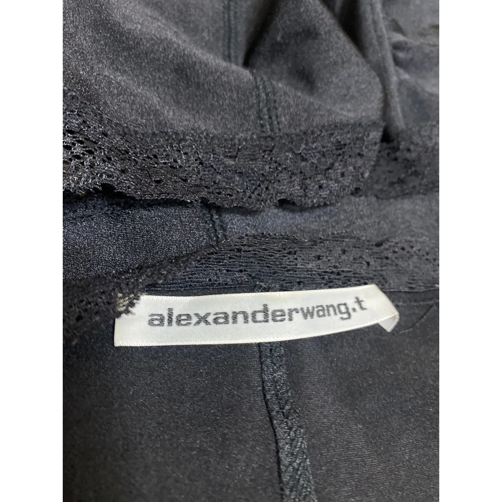 Alexander Wang Black Sleeveless Cami Camisole Bandeau Bustier Crop Tank Top Sz M - Image 3